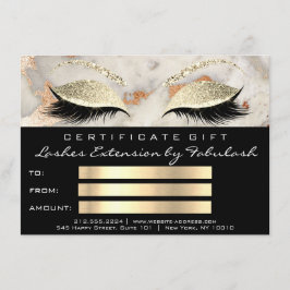 Lash Coral Marble Makeup Black Certificate Gift