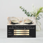 Lash Coral Marble Makeup Black Certificate Gift (Staand voorkant)