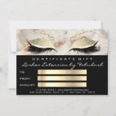 Lash Coral Marble Makeup Black Certificate Gift (Voorkant)