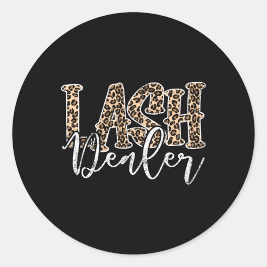 Lash Dealer Lash Tech Wimper Leopard Lash Ronde Sticker (Voorkant)