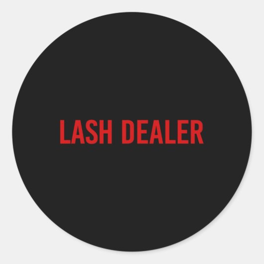 Lash Dealer Lash Wimper Tech Ronde Sticker (Voorkant)