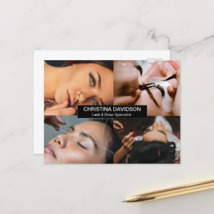 Lash en Brow Specialist aangepaste foto Briefkaart