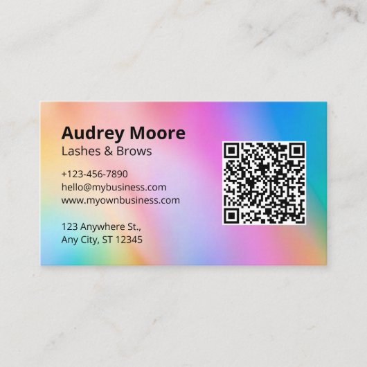 Lash en Brows Services Visitekaartje (Voorkant)