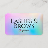 Lash en Brows Tech Modern Minimalistisch Visitekaartje (Achterkant)