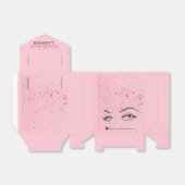 Lash extensie Lashes Gold Glitter Aftercare Kit Bedankdoosjes (Uitgevouwen)