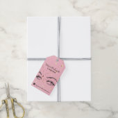 Lash extensie Lashes Gold Glitter Aftercare Kit Cadeaulabel (Met Touw)