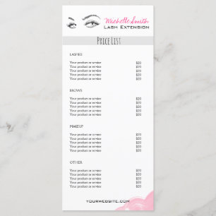 Lash extensie Minimalist Lash Services prijslijst Menu