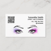 Lash Extension Aangepaste QR-Visitekaartje Visitekaartje (Voorkant)