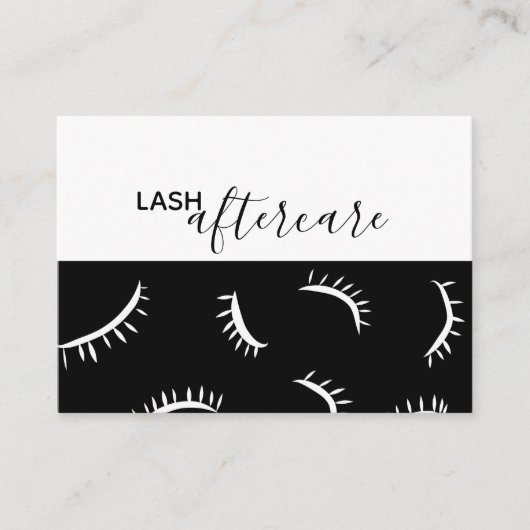 Lash Extension Aftercare Card Visitekaartje (Voorkant)