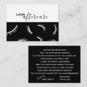 Lash Extension Aftercare Card Visitekaartje (Voorkant / Achterkant)