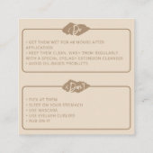 Lash Extension Aftercare Socialmedia Minimalist Vierkante Visitekaartje (Achterkant)