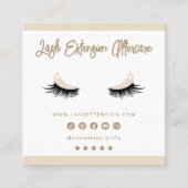 Lash Extension Aftercare Socialmedia Minimalist Vierkante Visitekaartje (Voorkant)