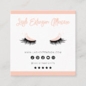 Lash Extension Aftercare Socialmedia Minimalist Vierkante Visitekaartje (Voorkant)