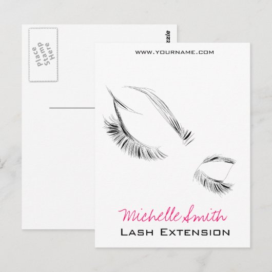 Lash Extension Briefkaart (Voorkant / Achterkant)