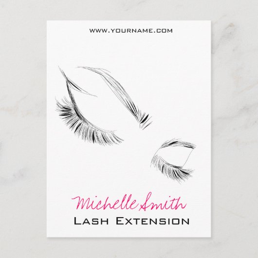 Lash Extension Briefkaart (Voorkant)