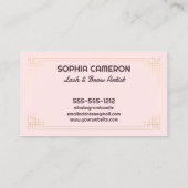 Lash Extension Brows Artist Pink and Gold Visitekaartje (Achterkant)