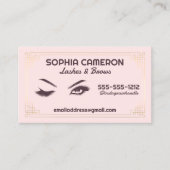 Lash Extension Brows Artist Pink and Gold Visitekaartje (Voorkant)