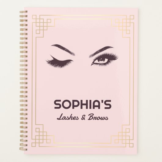 Lash Extension Brows Pink Gold Appointer Planner (Voorkant)