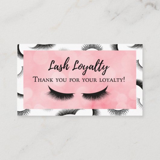 Lash Extension Filler Loyalty-kaart Visitekaartje (Achterkant)