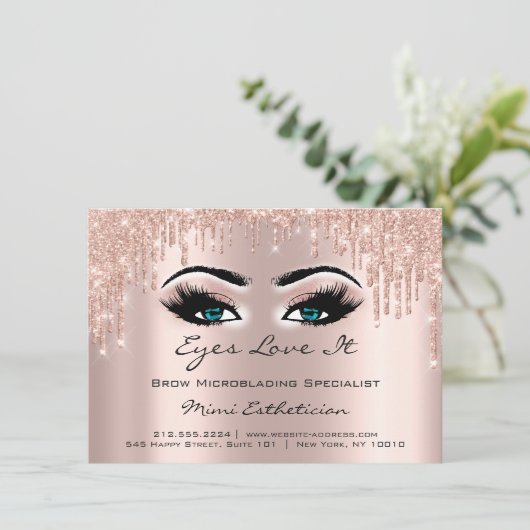 Lash Extension Instructions Blue Eyes Kaart (Staand voorkant)