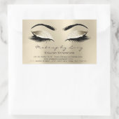 Lash Extension Make-up Beauty Champaigne Glitter Rechthoekige Sticker (Tas)