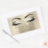 Lash Extension Make-up Beauty Champaigne Glitter Rechthoekige Sticker (Envelop)
