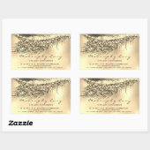 Lash Extension Make-up Beauty Gold Glam Glitter Rechthoekige Sticker (Vel)