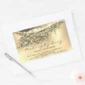 Lash Extension Make-up Beauty Gold Glam Glitter Rechthoekige Sticker (Envelop)