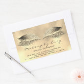 Lash Extension Make-up Beauty Gold Metal Glitter Rechthoekige Sticker (Envelop)