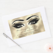 Lash Extension Make-up Beauty Golden Eye Glitter Rechthoekige Sticker (Envelop)