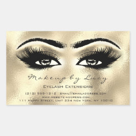 Lash Extension Make-up Beauty Golden Eye Glitter Rechthoekige Sticker