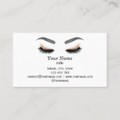 Lash Extension Makeup Artist Visitekaartje (Achterkant)