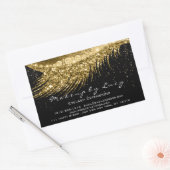 Lash Extension Makeup Beauty Gold Confetti Black Rechthoekige Sticker (Envelop)