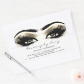 Lash Extension Makeup Beauty Golden Eyes White Rechthoekige Sticker (Envelop)