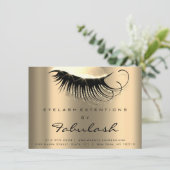 Lash Extension Natercare Instruction Champaig Gold Kaart (Staand voorkant)