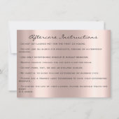 Lash Extension Natercare Instruction Eyes Glitter Kaart (Achterkant)