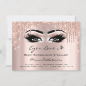 Lash Extension Natercare Instruction Eyes Glitter Kaart (Voorkant)
