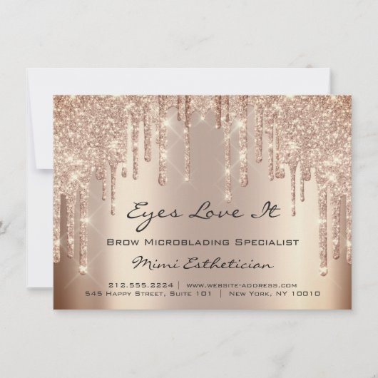 Lash Extension Natercare Instruction Skinn Glitter Kaart (Voorkant)