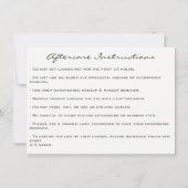 Lash Extension Natercare Instruction Spark Glitter Kaart (Achterkant)