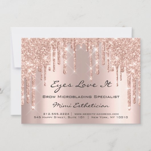 Lash Extension Natercare Instruction Spark Glitter Kaart (Voorkant)