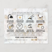 Lash Extension Natercare Instructions Marble Kaart (Achterkant)