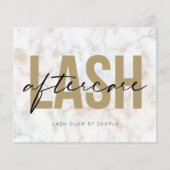 Lash Extension Natercare Instructions Marble Kaart (Voorkant)