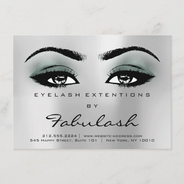 Lash Extension Natercare Instructions Silver Blauw (Voorkant)