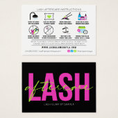 Lash Extension Natercare Neon Glow Instructions Visitekaartje (Voorkant /achterkant)