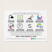 Lash Extension Natercare Neon Glow Instructions Visitekaartje (Voorkant)