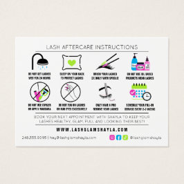 Lash Extension Natercare Neon Glow Instructions Visitekaartje