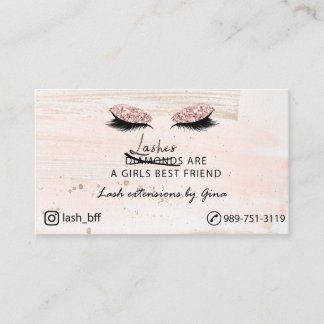 Lash Extension Visitekaartje - Classy Pink