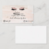 Lash Extension Visitekaartje - Classy Pink (Voorkant / Achterkant)