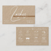 Lash Extensions after tercare Premium Kraft Paper Visitekaartje (Voorkant / Achterkant)