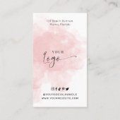 Lash Extensions Aftercare Blush Waterverf Salon Visitekaartje (Achterkant)